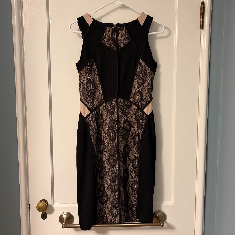 Maeve Anthropologie paneled lace bodycon dress size 4 event wedding guest